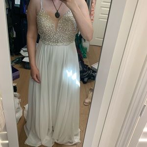 Lulus true love white beaded dress